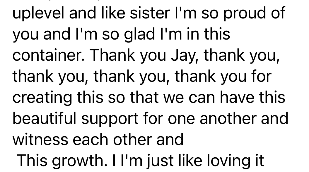member testimonial